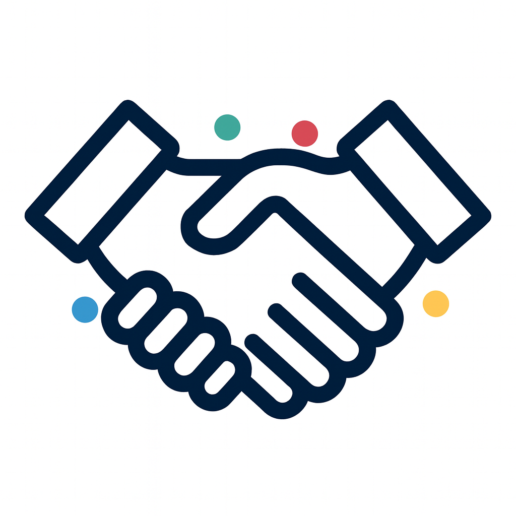 Icône mains serrées Faciliter